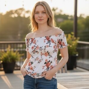 Rue21 Floral Smocked Top, sz XS